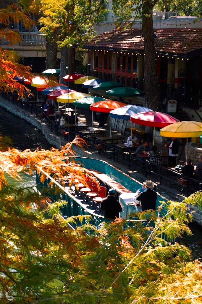 Tourist Boat on a Canal in San Antonio